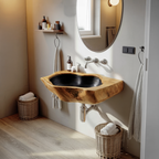 Farmhouse Solid Wood Vanity Sink For Bathroom Interior Decor