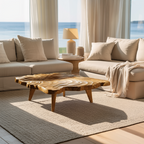 Handcrafted Modern Live Edge Coffee Table For Living Room