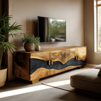 Mid Century Solid Wood TV Console For Living Room Decor