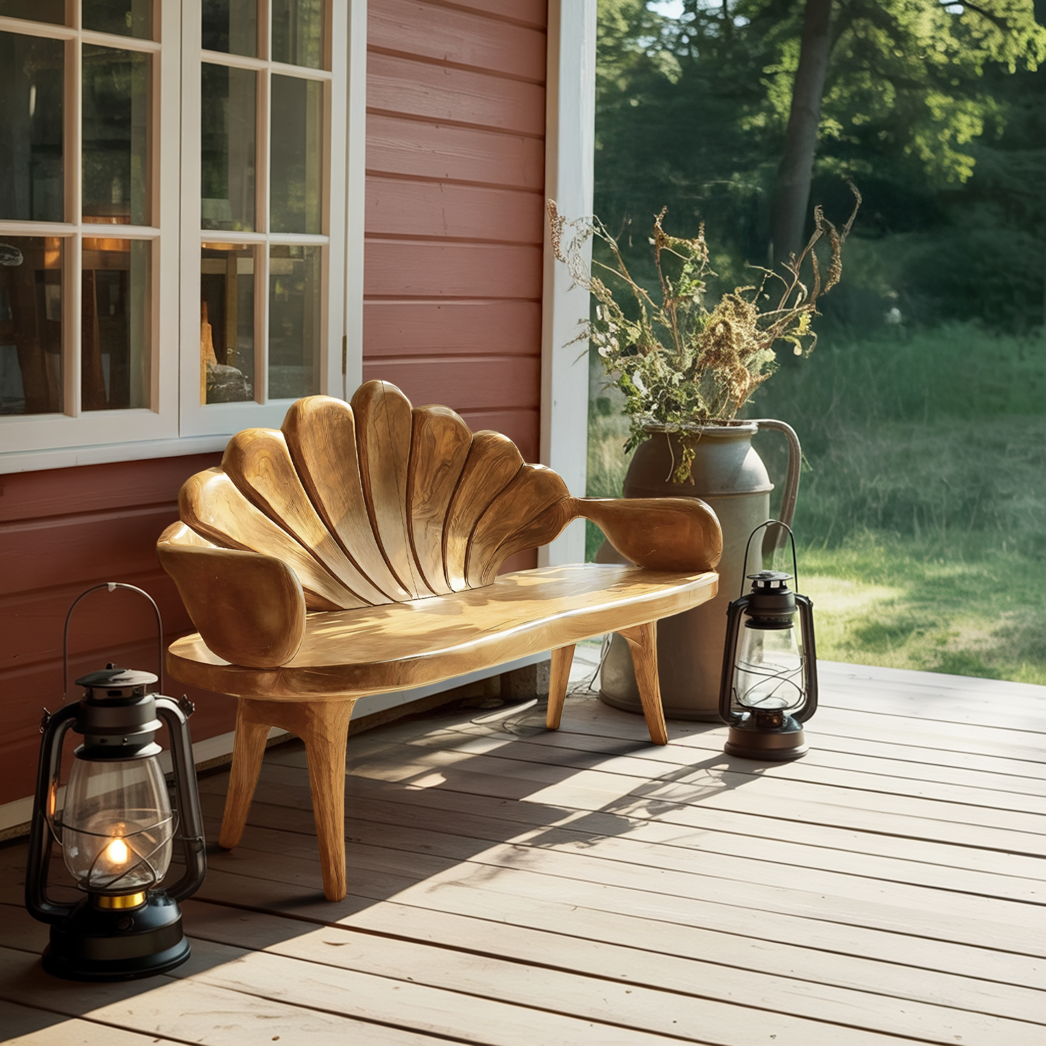 Handcrafted Entryway Bench In Solid Wood For Home Use
