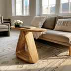 Mid Century Live Edge Side Table For Rustic Home Decor