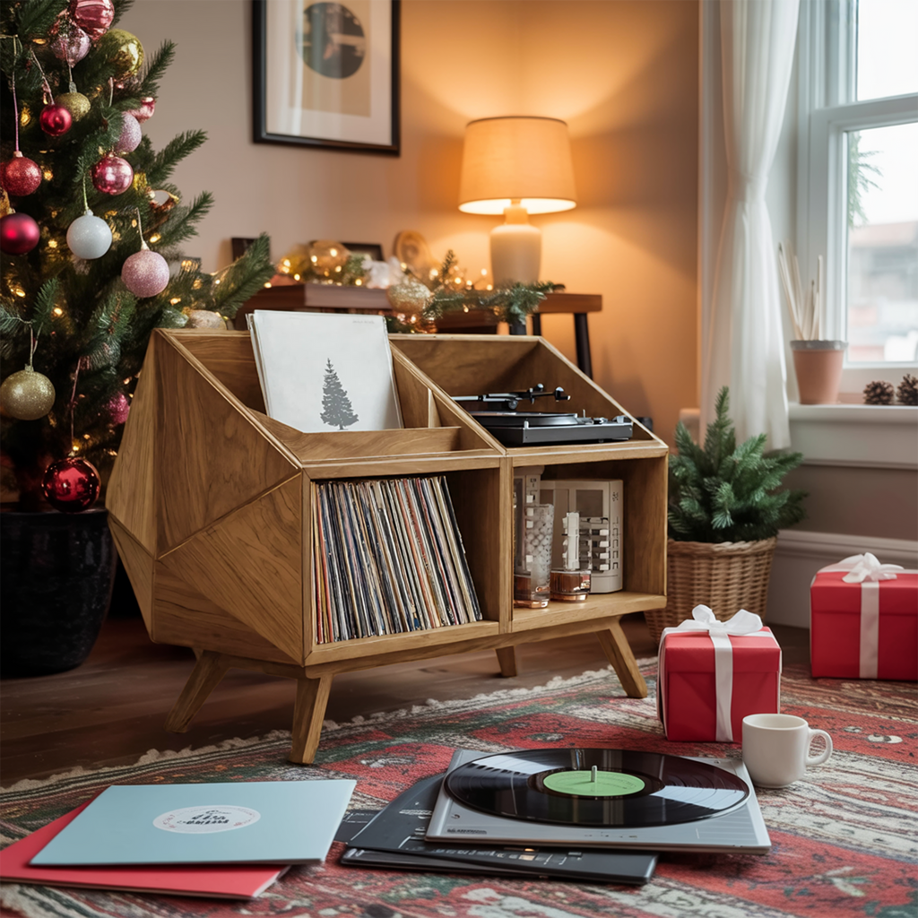 Modern Record Stand For Living Room Vinyl Storage Christmas