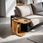 Mid Century Live Edge Side Table For Living Room Decor