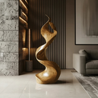 Rustic Large Wooden Sculpture For Furniture Art Feature