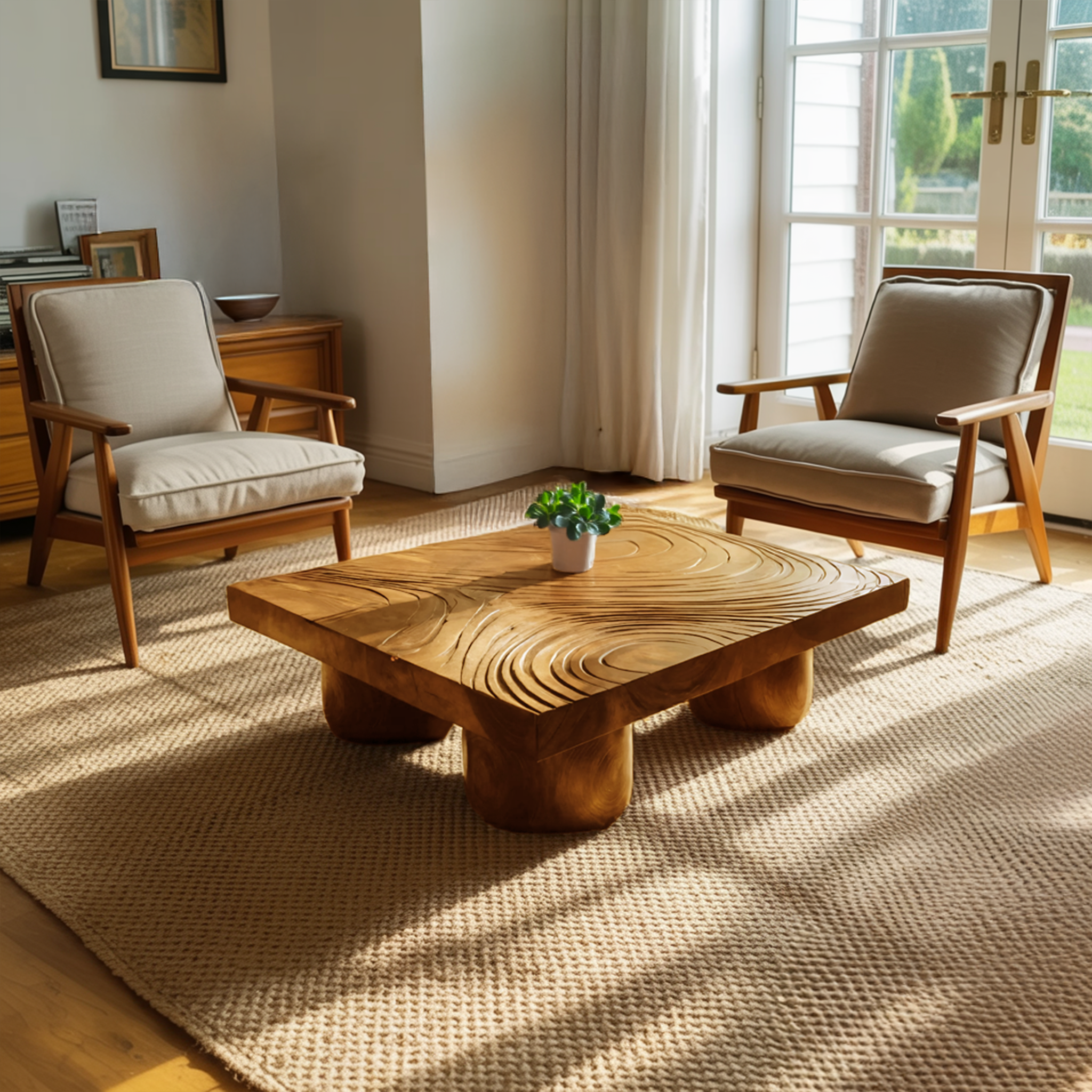 Modern Handcrafted Abstract Coffee Table For Living Room Decor