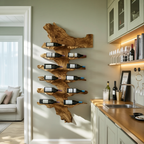 Handcrafted Live Edge Wine Holder For Luxury Furniture Decor