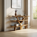 Farmhouse Solid Wood Console Table For Vintage Entryway Rustic Design