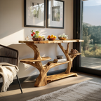 Mid Century Solid Wood Console Table For Stylish Entryway Design