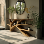 Farmhouse Wooden Live Edge Console Table For Rustic Furniture Decor