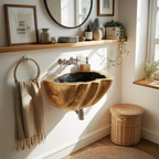 Modern Solid Wood Vanity Sink For Clean Bathroom Design Decor