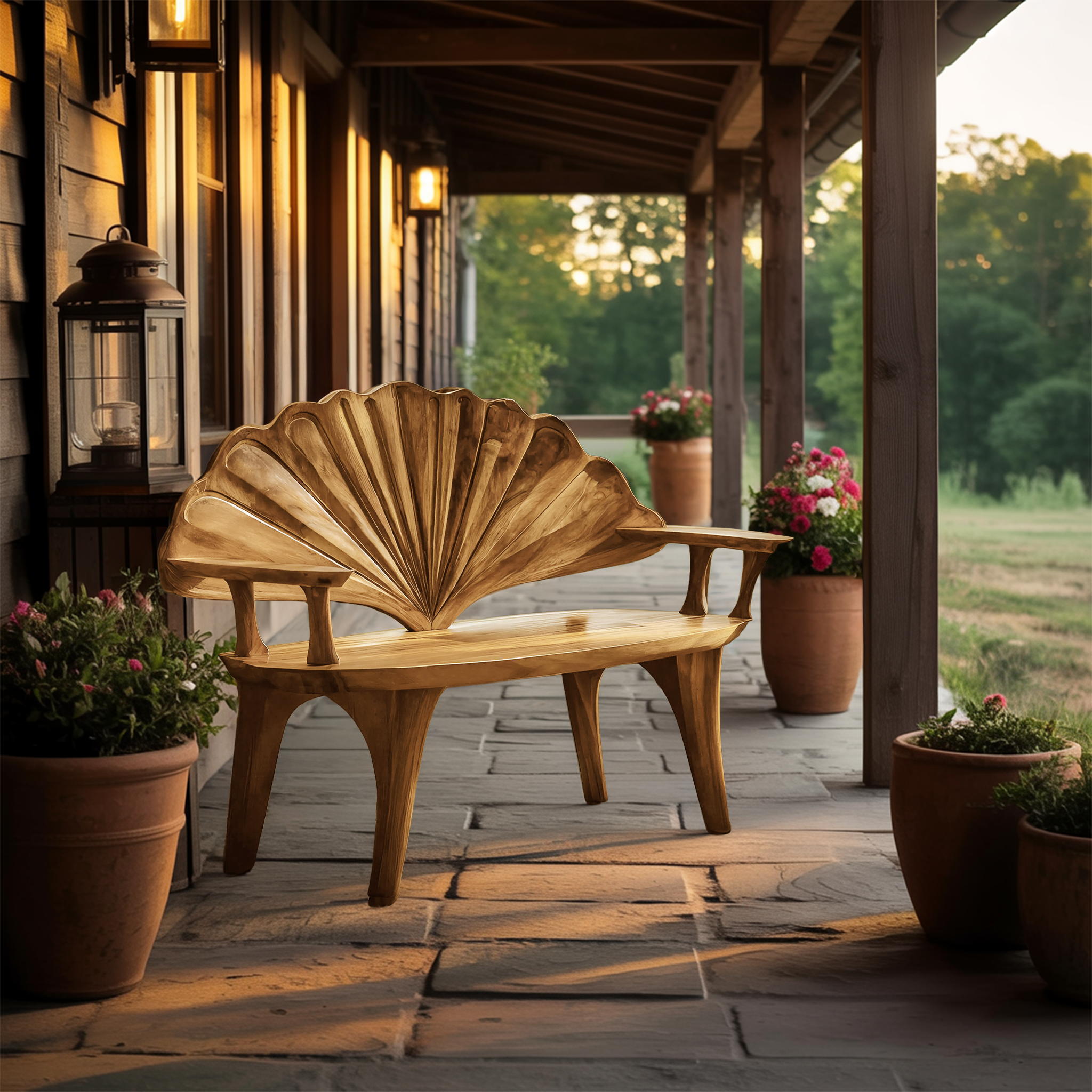 Rustic Solid Wood Bench For Entryway And Hallway Decor