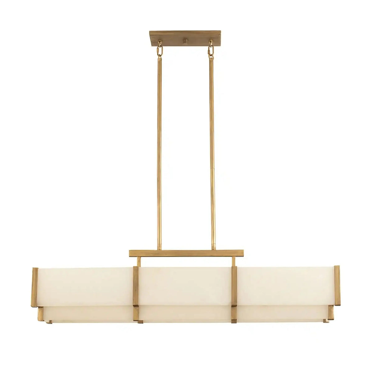 Orleans Linear Alabaster Linear Chandelier - Distressed Gold44.4”casivra