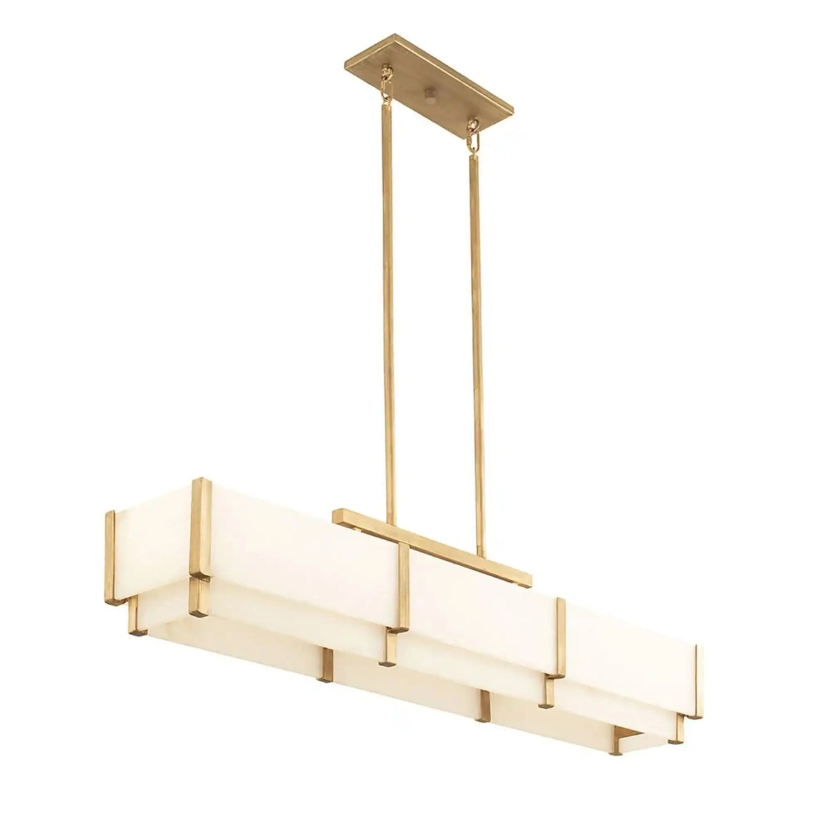 Orleans Linear Alabaster Linear Chandelier - Black Cashmere58.3”casivra