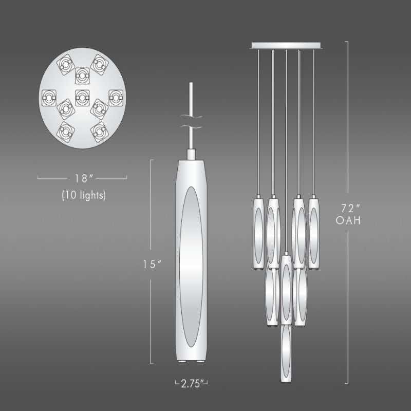 Osleride 10 Light Circular Chandelier - casivra