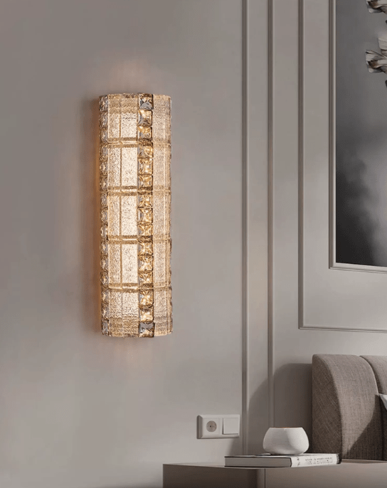 Oversized Multi - layers Luxury Gold Crystal Chandelier For Large Foyer/Hallway/Entryway - Wall Light/W3.94"*D3.94"*H15.75"Warm Lightcasivra