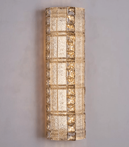 Oversized Multi - layers Luxury Gold Crystal Chandelier For Large Foyer/Hallway/Entryway - Wall Light/W3.94"*D3.94"*H15.75"Warm Lightcasivra