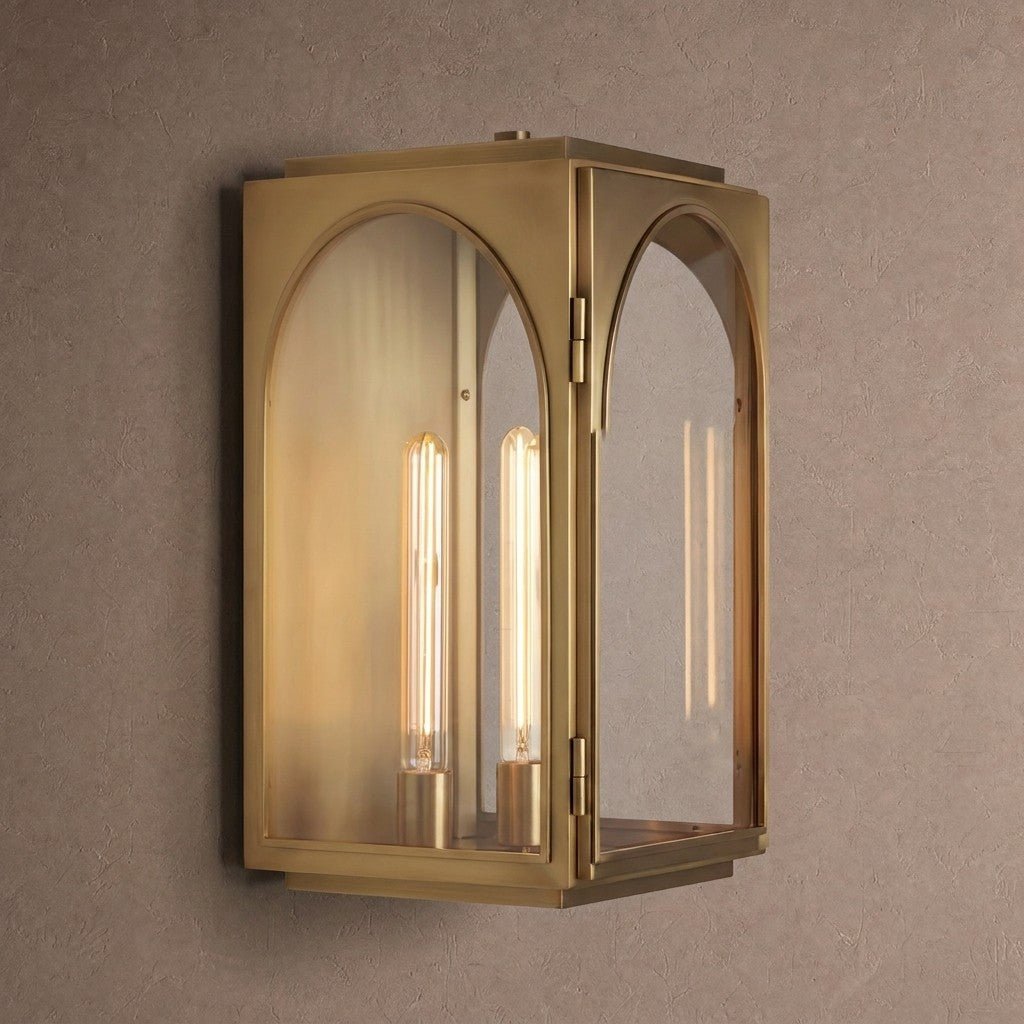 Portico Outdoor Wall Sconce - 13"Brasscasivra