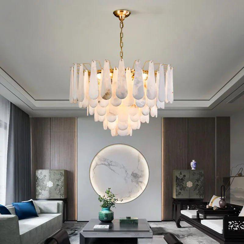 Patra Alabaster Chandelier Light - 21.6" x 17" / 55 x 43cmcasivra