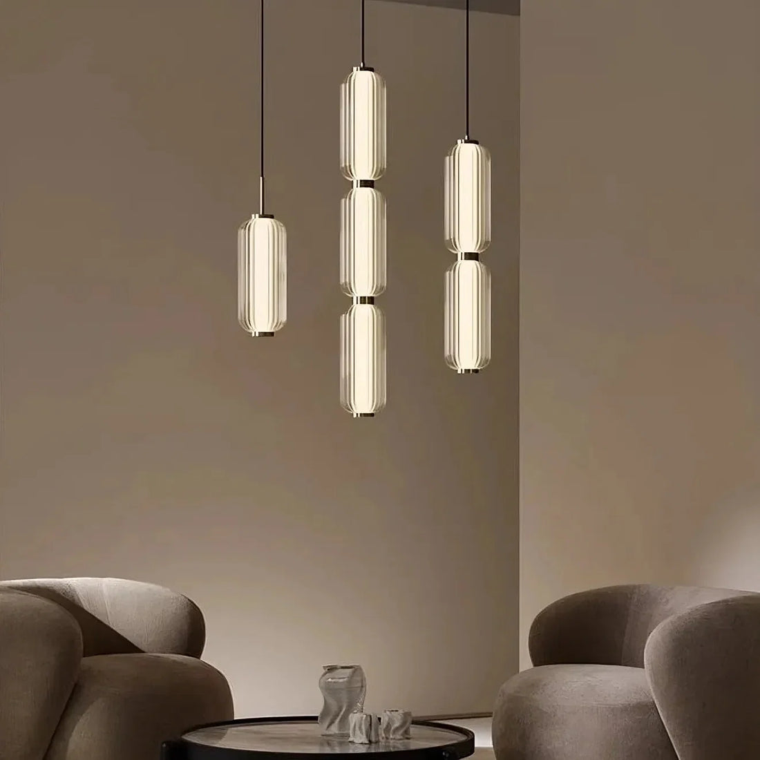 Lareno glass cord pendant light over a kitchen nook