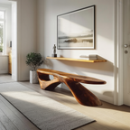 Sculptural Organic Bench For Entryway Or Living Room