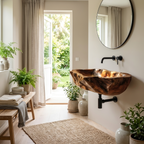 Farmhouse Solid Wood Wash Basin For Cozy Bedroom Furniture Design