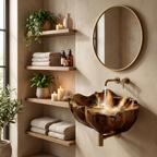 Modern Solid Wood Wash Basin For Luxury Bedroom Furniture Decor