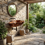 Handcrafted Solid Wood Wash Basin For Designer Furniture Decor Spaces