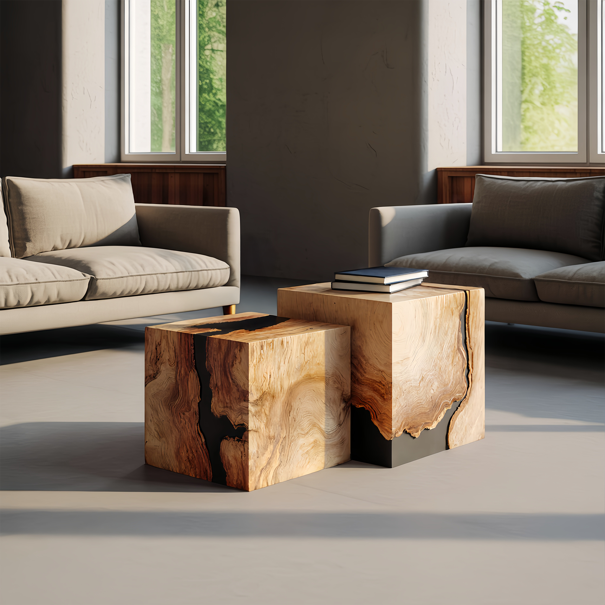 Mid Century Wooden Square Coffee Table For Minimalist Style