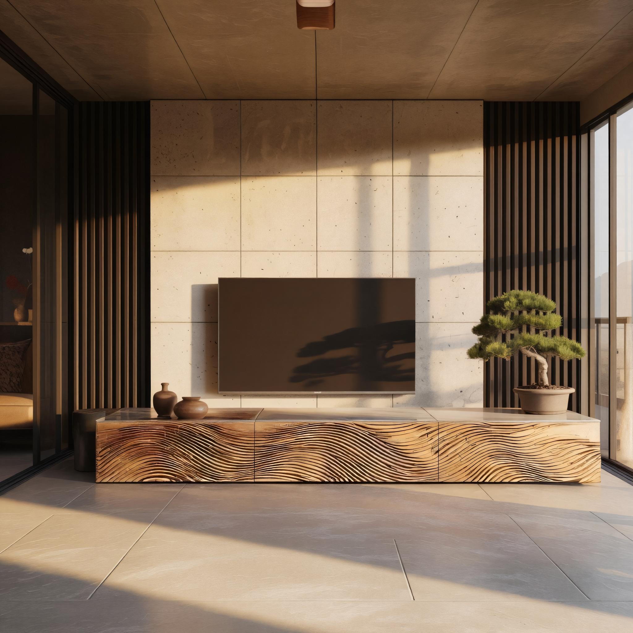 Handcrafted TV Console For Living Room Decor