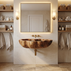 Mid Century Wooden Vanity Sink For Bathroom Furniture Decor