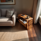 Handcrafted Wooden Side Table For Living Room Accent