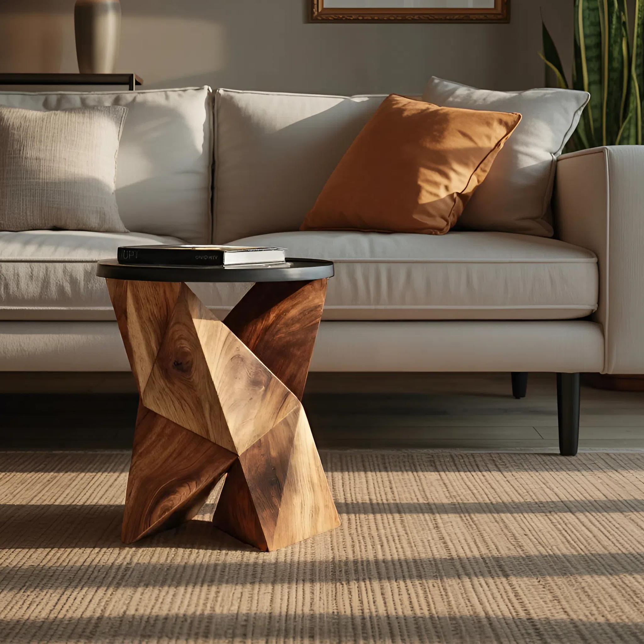 Handcrafted Wooden Side Table For Designer Entryway