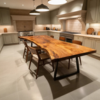 Furniture Decor Farmhouse Live Edge Dining Table Warm