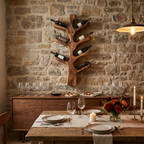 Modern Sculptural Tree Branch Wine Bottle Holder For Kitchen Decor