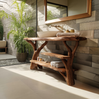 Farmhouse Rustic Solid Wood Vanity For Warm Bathroom Design