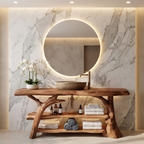 Handcrafted Live Edge Bathroom Vanity Solid Wood Sink For Modern Bathroom