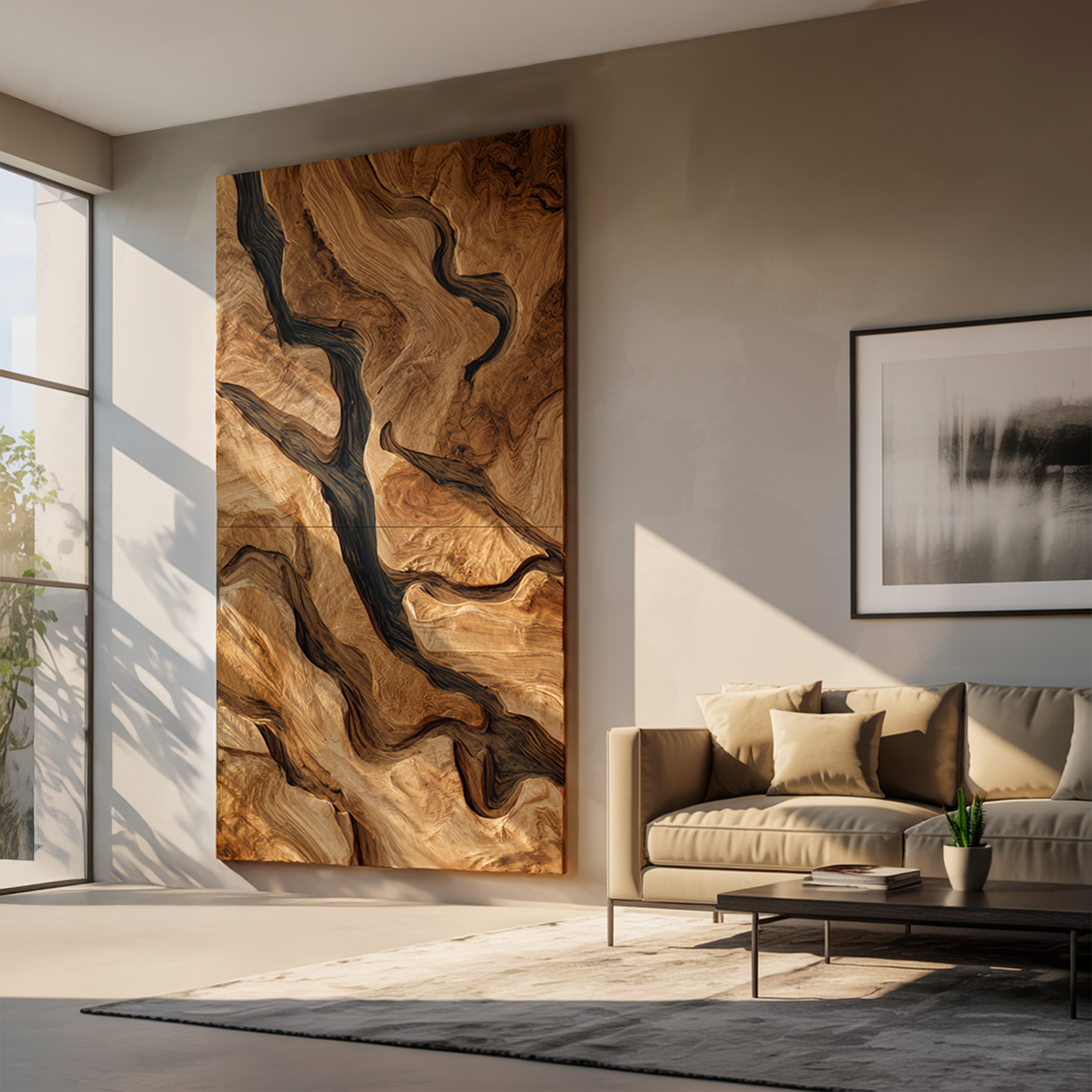 Handcrafted Wooden Wall Art Sculpture For Bedroom