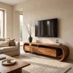 Modern Sculptural TV Console For Media Furniture