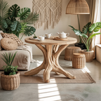Mid Century Solid Wood End Table Chic Living