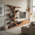 Modern Organic Tree Inspired Media Console For Living Room
