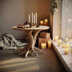Handcrafted Solid Wood End Table For Entryway Design Festive Furniture