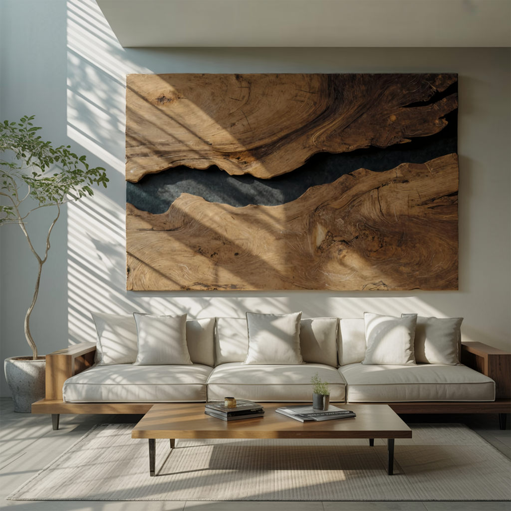 Modern Rectangular Wooden Wall Art For Home Decor
