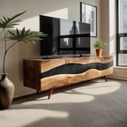 Handcrafted Solid Wood TV Console For Furniture Decor