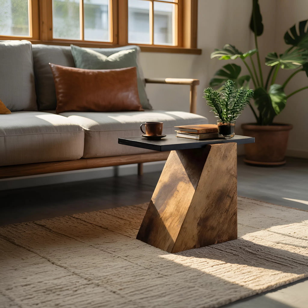 Modern Wooden Side Table For Luxury Living Room Design