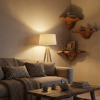 Modern Handcrafted Wooden Live Edge Mushroom Shelf For Furniture Decor