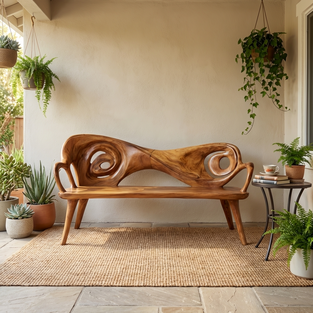 Live Edge Solid Wood Entryway Bench For Home Entryway Decor