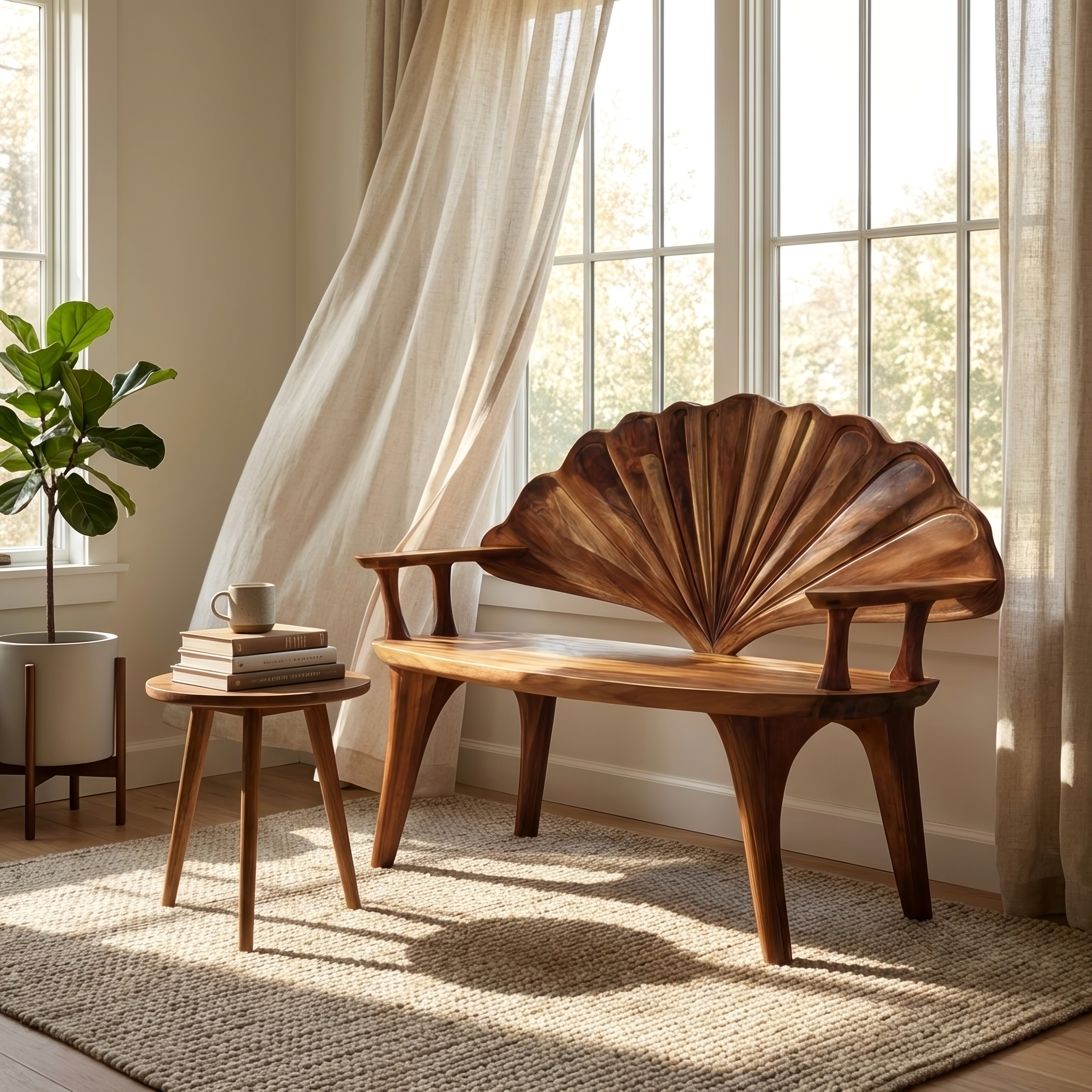 Rustic Solid Wood Bench For Entryway And Hallway Decor