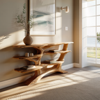 Farmhouse Wooden Live Edge Console Table For Farmhouse Furniture Decor