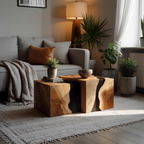 Modern Solid Wood Square Coffee Table For Living Room