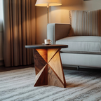 Farmhouse Live Edge Side Table For Natural Interior Decor